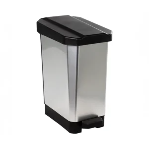 Contenedor de residuos con pedal 44 litros metalizado