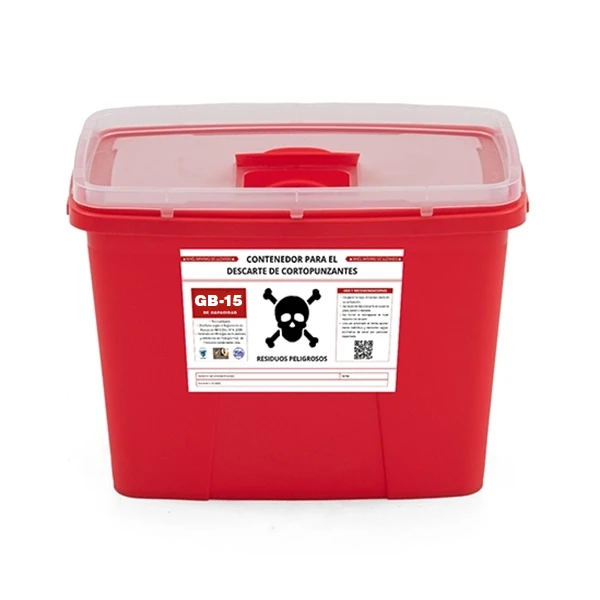 Contenedor para cortopunzantes 15 litros GB-15
